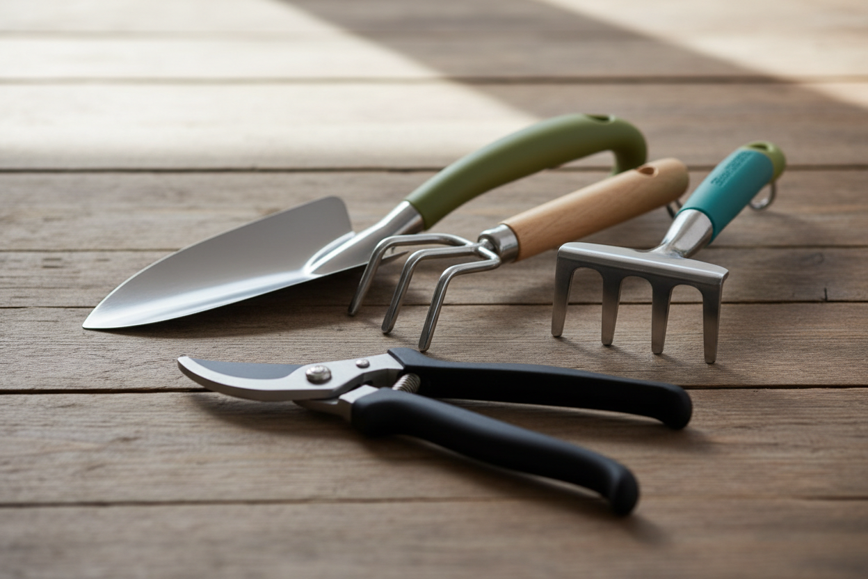 Garden Tools

Durable, easy-to-use tools crafted for comfort and precision. From hand trowels to pruners, our tools help you dig, trim, and grow with confidence. (make it real photo)