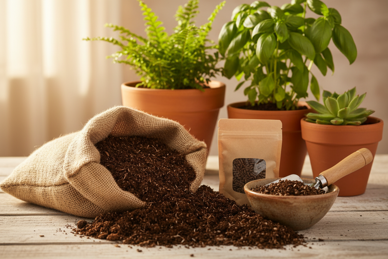 Soils & Fertilizers

Nutrient-rich soil mixes and natural fertilizers that help your plants grow stronger, greener, and healthier. (make it real photo)